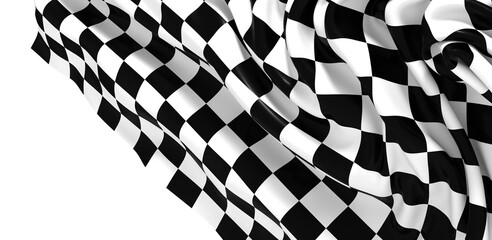 Aufkleber - The checkered flag waves signifying victory and the thrill of the finish line