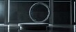 © ezra - futuristic portal science fiction podium pedestal platform modern empty cyberpunk podium mockup space background, stage, advertisement, horizontal, merchandise, shadow, show, marble