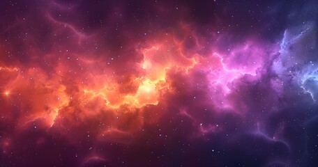 Poster - Vibrant and colorful space nebula with stars, a beautiful cosmic background.
