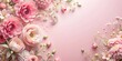 © Ole Studio - Pink floral background with soft pastel colors and delicate flowers blooming, floral, background, pink, pastel, delicate, flowers