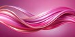 © lapeepon - Luxurious rendering of abstract swirl wavy shape on pink background, luxury, abstract, rendering, swirl, wavy, shape