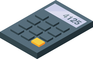Poster - Modern calculator is performing a math calculation