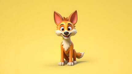 Sticker - Coyote 3d cartoon style