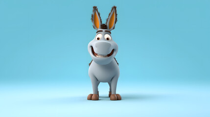 Poster - Donkey 3d cartoon style