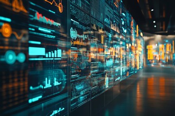 Poster - This graphic illustrates various aspects of digital content, including networking, video streaming, and the rise of nonfungible tokens NFTs, showcasing the latest technological advancements