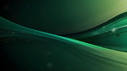 Poster - Abstract bright green modern stylish wave background Generative AI