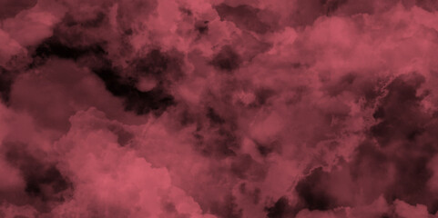 Wall Mural - Textured soft red magenta clouds of smoke and fog on black background with gray vintage high detail fluffy cloud distressed textured in the dark, abstract natural sky background with light effect.