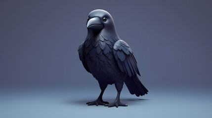 Sticker - Raven 3d cartoon style