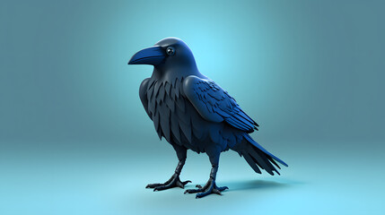 Poster - Raven 3d cartoon style