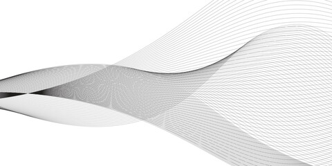 Aufkleber - abstract background with business lines. abstract modern white background with curve wave technology