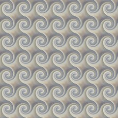 Imaginatory Monochromatic Decorative Abstract Fractals Round Water Waves With Curls 026