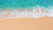 A peaceful beach with soft sand and clear water, ideal for a relaxing summer day, summer sea, relaxation, serene vibes