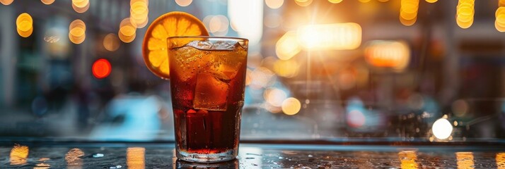 Canvas Print - Iced Americano with Orange