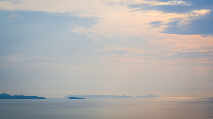 Poster - beautiful view of sea and sky in the morning, natural background