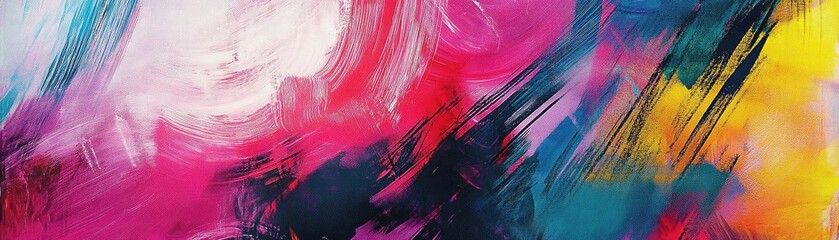 Poster - Vibrant abstract art featuring bold strokes and striking colors, creating a dynamic and engaging visual experience.