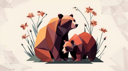 Two Bears in a Meadow