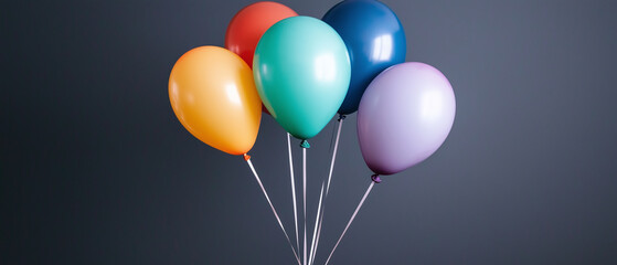 colourful balloons modern minimalist background