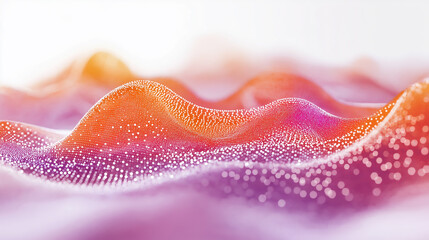 Wall Mural - A colorful wave of light with a purple and pink hue