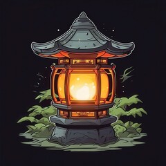 the AI Image Generator, beautiful court lantern