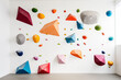 © Store at the corner - an indoor bouldering gym, white wall and colorful hold