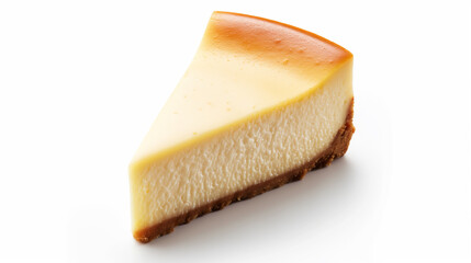 Wall Mural - A slice of cheesecake with a crust on the bottom