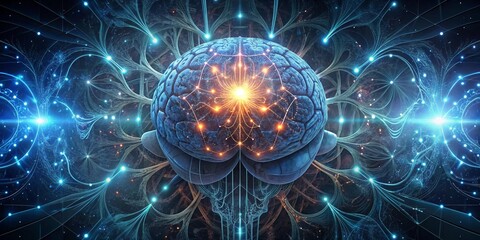 Poster - The Illuminated Mind: A human brain intertwined with glowing circuitry, symbolizing the power and potential of artificial intelligence.