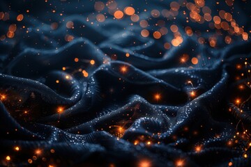 Poster - Sparkling Fabric with Orange Lights