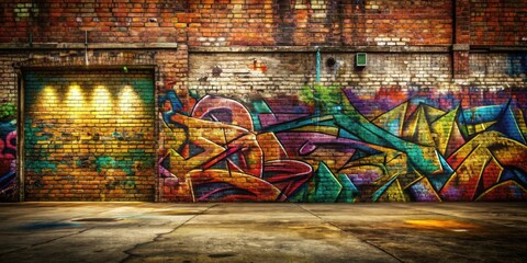 Wall Mural - Gritty urban background with graffiti and grunge textures, grunge, urban, background, graffiti, texture, gritty, street art, decay