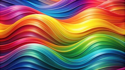 Canvas Print - Abstract colorful background with vibrant waves , vibrant, abstract, colorful, background, waves, flowing, gradient, artistic