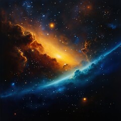 Wall Mural - A breathtaking cosmic scene featuring vibrant galaxies and nebulae, showcasing the beauty and mystery of the universe.
