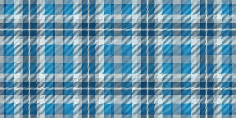 Canvas Print - Abstract blue and grey plaid pattern for a stylish background or design, plaid, abstract, blue, grey, texture, fabric