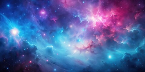 Wall Mural - abstract cosmic background with a blend of blue and pink hues, cosmic, abstract, creative, vibrant, 