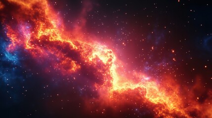 Wall Mural - A vibrant cosmic scene showcasing brilliant colors and swirling gas, capturing the beauty of the universe in stunning detail.