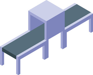 Poster - conveyor belt transporting products from production line in factory
