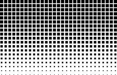 Aufkleber - Halftone background of falling pixels. Mosaic Gradient. Monochromatic Abstract backdrop. Vector Illustration