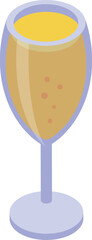 Wall Mural - Glass of champagne is pouring with bubbles, perfect for representing celebration and luxury