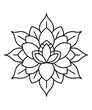 © Al Bari - simple mandala design for coloring book, relaxing and simple mandala art