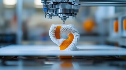 3d printer constructing a medical device prototype, emphasizing the application of 3d printing in he