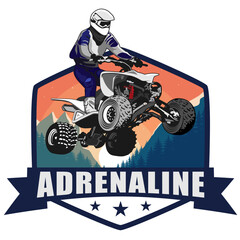 Wall Mural - ATV offroading icon logo illustration design vector	