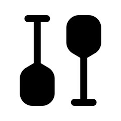 Sticker - paddles glyph icon