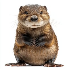 Wall Mural - Portrait of a platypus full body standing front vi  424 animal, mammal, rodent, marmot, fur, prairie, wildlife, brown, cute, nature, dog, wild, squirrel, prairie dog, zoo, rock, grass, small, furry, i