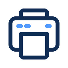 Sticker - printer outline color icon