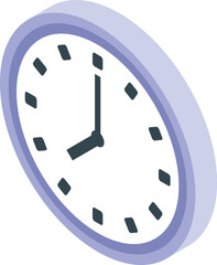 Sticker - Round clock face showing time passing in isometric view