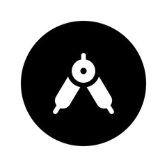 Sticker - compass glyph circular icon