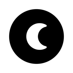 Poster - moon glyph circular icon