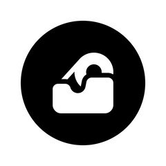 Sticker - tape glyph circular icon