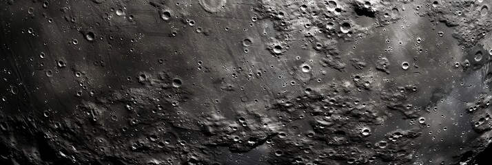 Wall Mural - a black and white photo of a rocky surface with many small holes. the photo is of a planet or moon