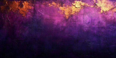 Wall Mural - High-Resolution Crayon Scribbles in Elegant Purple and Gold, generative ai