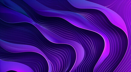 Wall Mural - Abstract background with purple wavy shapes and gradient