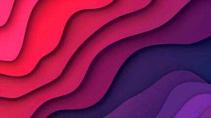 Canvas Print - Abstract background with red and purple wavy shapes and gradient